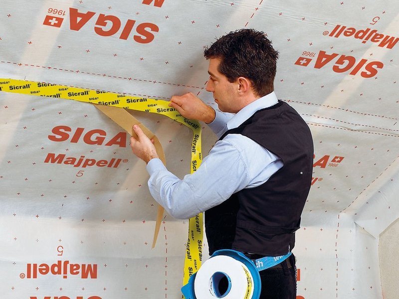 Frágangur raka-, vind- og vatnsvarnarlaga með efnum frá SIGA