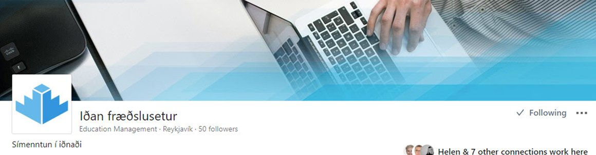 Við erum líka á LinkedIn