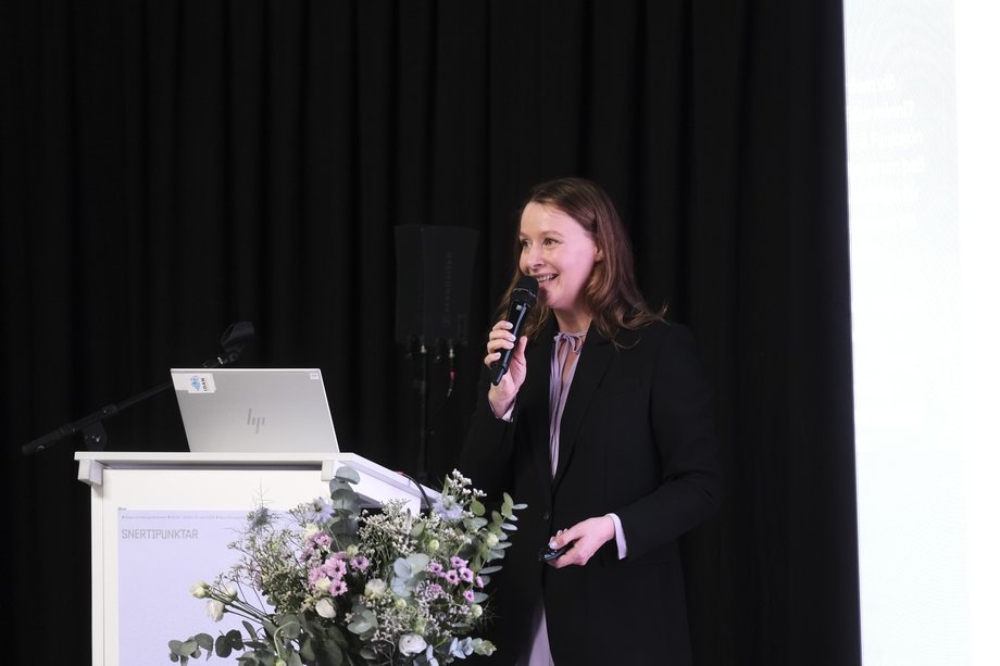 Kristjana þakkar bakhjörlkum hátíðarinnar fyrir stuðninginn